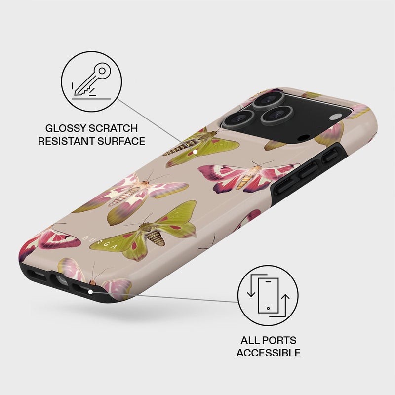 بورجا جراب آيفون  برو ماكس ميتا مورفوسيس بريميوم متوافق مع طبقة مزدوجة هجينة صلبة + حماية سيليكون مقاوم للخدش والصدمات - Image 3