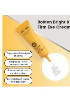 bolden BOLDEN Bright & Firm Eye Cream | Under Eye Cream for Dark Circles & Puffiness | Hydrates and Improves Wrinkles | Fragrance Free | 0.5 Fl Oz  - Image 4