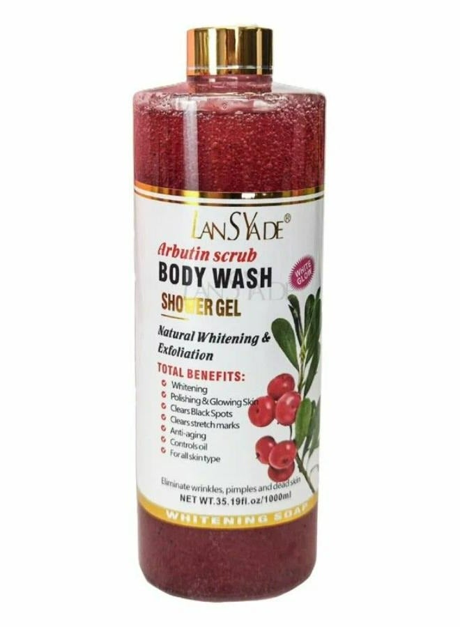 LANSYADE Arbutin Scrub Body Wash And Shower Gel 1000 ML - Image 1