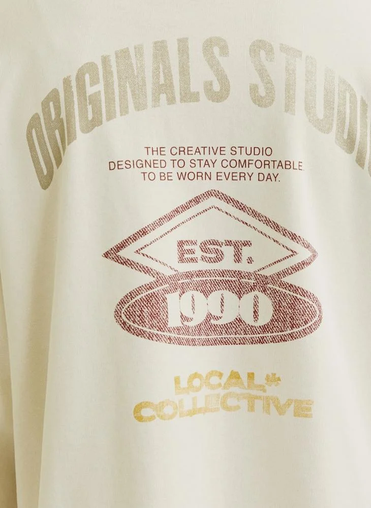 JACK & JONES Graphic Crew Neck Sweatshirt