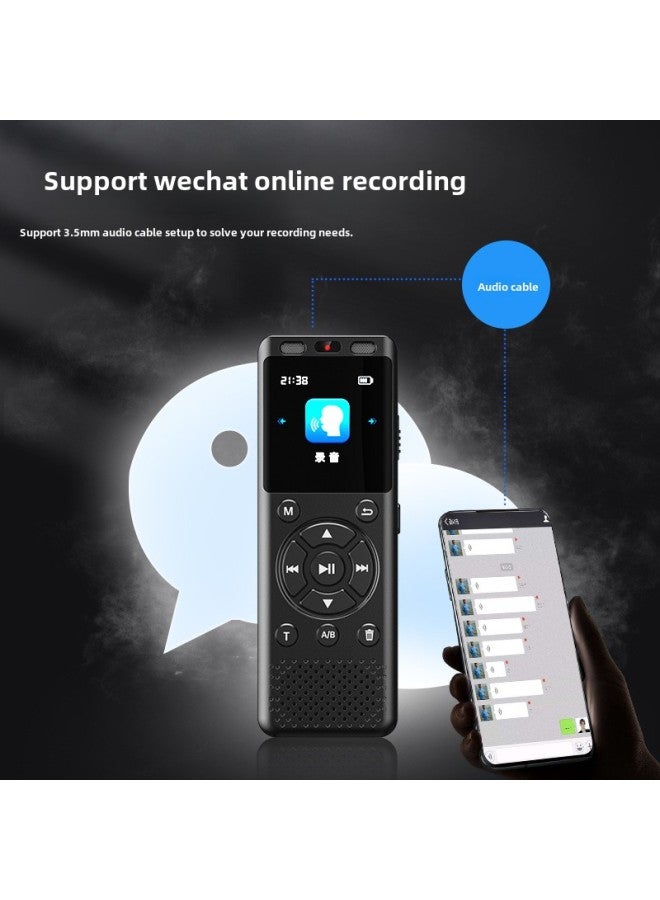 قلم تسجيل 2025 عالي الوضوح، تسجيل مؤتمرات الصوت إلى النص، محاضرات الطلاب، تقليل الضوضاء، محمول عبر الحدود، اللون: أسود، السعة: 16 جيجابايت - Image 3