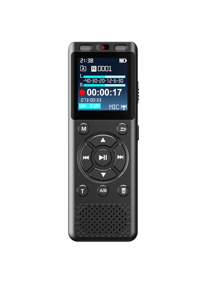 قلم تسجيل 2025 عالي الوضوح، تسجيل مؤتمرات الصوت إلى النص، محاضرات الطلاب، تقليل الضوضاء، محمول عبر الحدود، اللون: أسود، السعة: 16 جيجابايت - Image 1