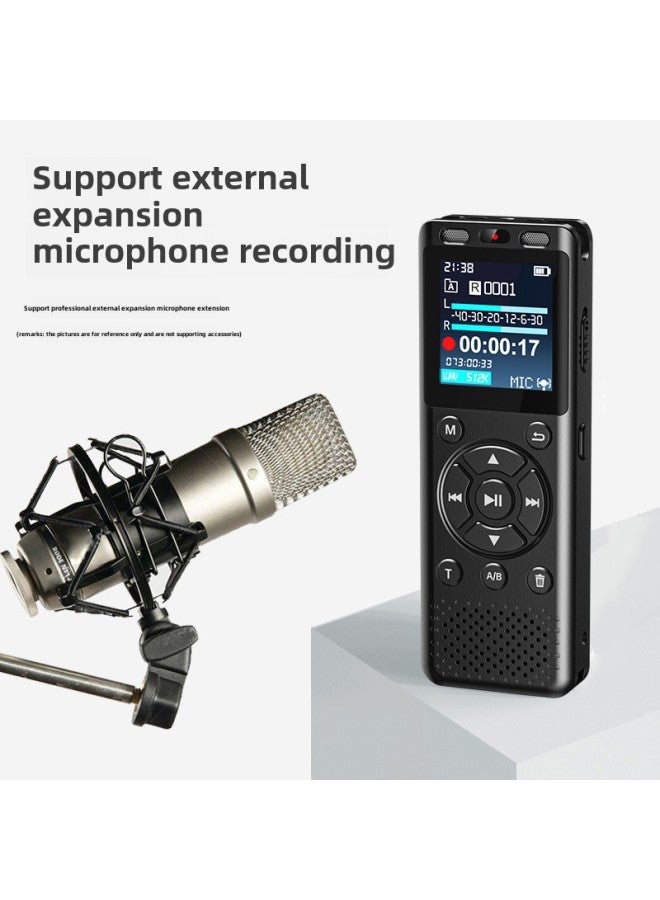 قلم تسجيل 2025 عالي الوضوح، تسجيل مؤتمرات الصوت إلى النص، محاضرات الطلاب، تقليل الضوضاء، محمول عبر الحدود، اللون: أسود، السعة: 16 جيجابايت - Image 4