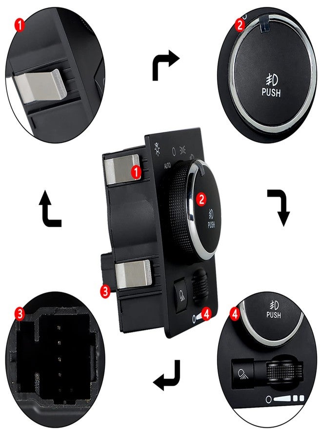 SEBLAFF Headlight Switch Replacement for 2013 2014 2015 2016 2017 2018 2019 2020 2021 Ram 1500 2500 3500 4500 5500 68146507AA 68189154AA - Image 5