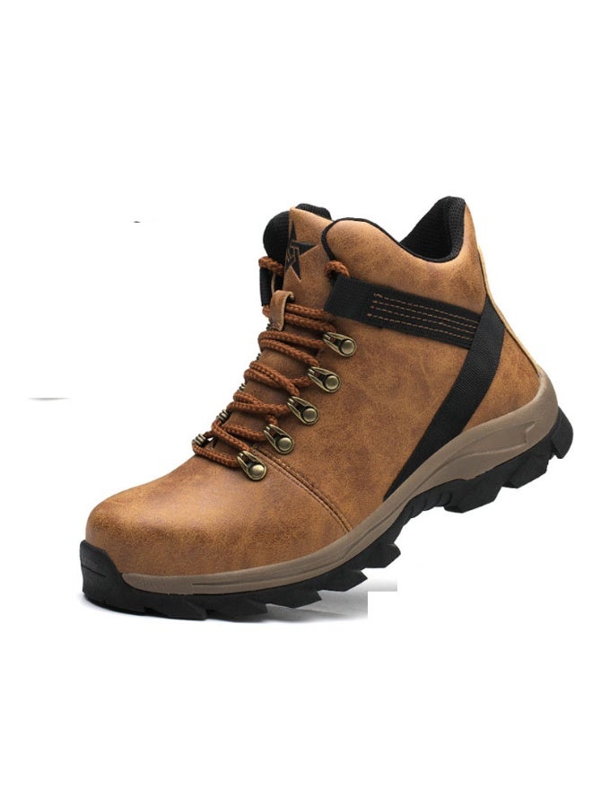 NIBEMINENT Fashion Safety Shoes Men Anti-Smashing and Steel Toe Cap Platform Boots Puncture Proof Indestructible Work Boots - Image 1