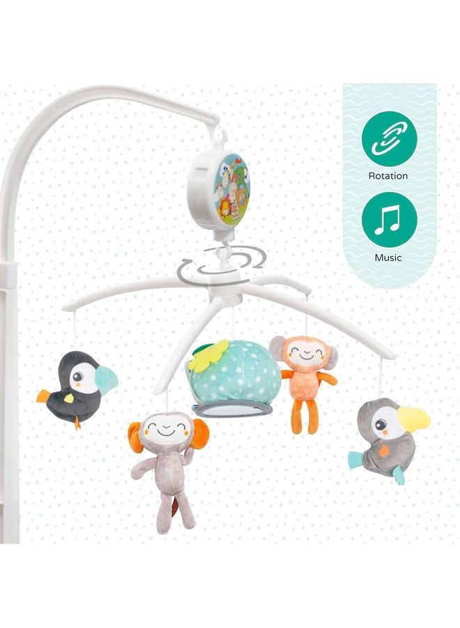 Moon Jungle Friends Musical Mobile, Child Sleeping Aids, Crib Hanging Toys For Newborn Baby, Baby Crib Mobile 360 Degrees Rotating, Soft Toy Om+ ‎25 x 35 x 55cm - Image 5