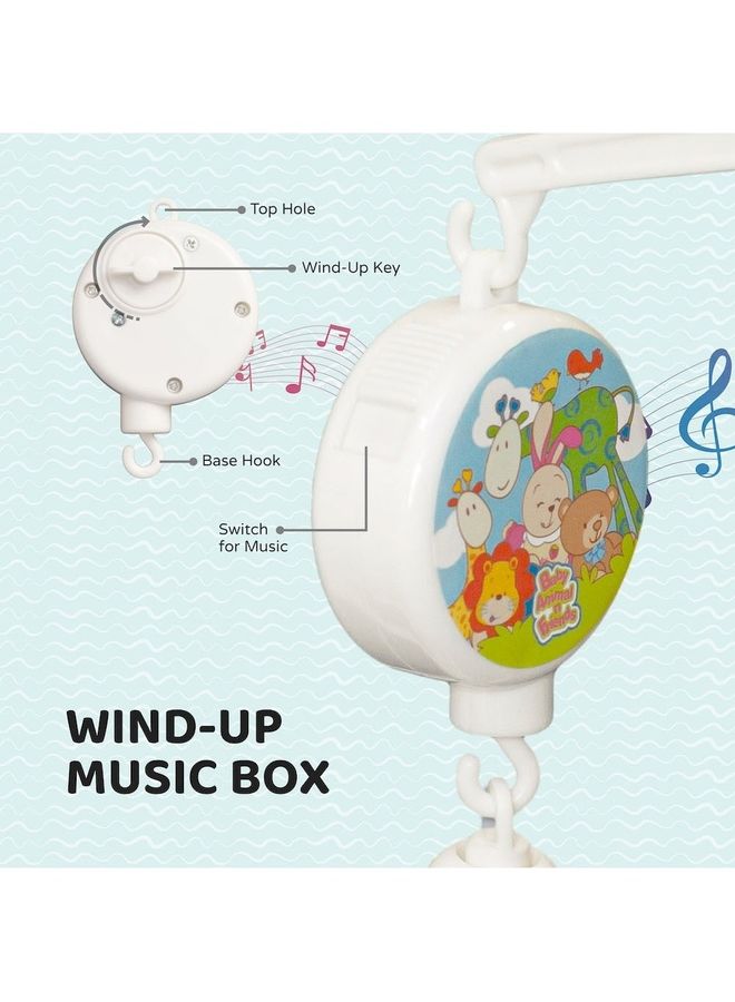 Moon Jungle Friends Musical Mobile, Child Sleeping Aids, Crib Hanging Toys For Newborn Baby, Baby Crib Mobile 360 Degrees Rotating, Soft Toy Om+ ‎25 x 35 x 55cm - Image 2