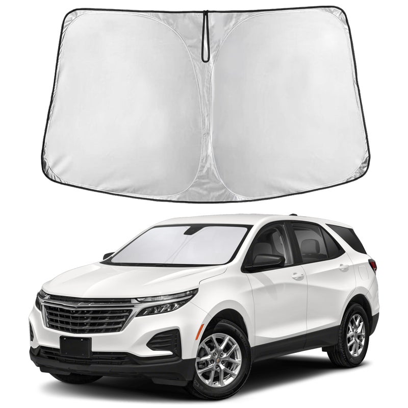EcoNour Windshield Sun Shade Compatible for Chevy Equinox 20182025 Custom Fit Front Window Shade 4Layer 240T Sunshade Accessories UV Heat Reflector for Equinox Windshield