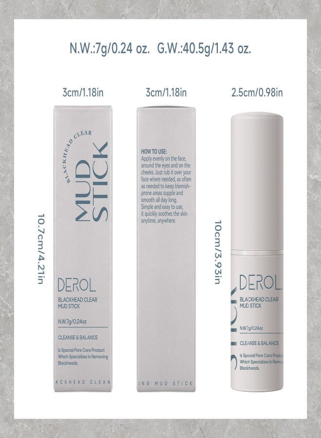 DEROL blackhead removal cleansing stick, exfoliating, cleaning pores, absorbing oil and dirt, moisturizing, gentle cleansing stick - Image 1