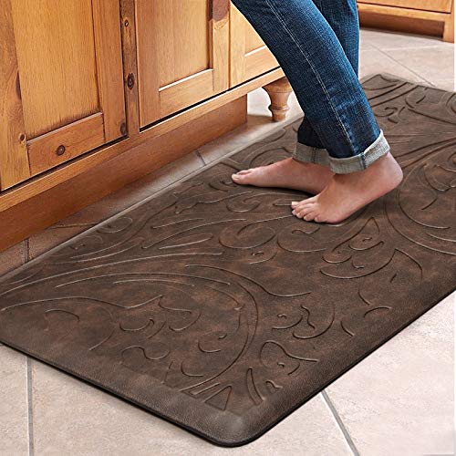 KMAT Kitchen Mat Cushioned Anti-Fatigue Floor Mat Waterproof Non-Slip Standing Mat Ergonomic Comfort Floor Mat Rug for Home,Office,Sink,Laundry,Desk 39"(L) x 20"(W),Brown - Image 1