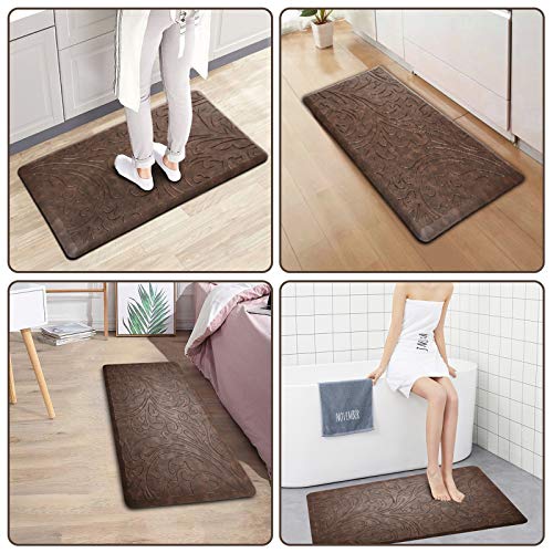 KMAT Kitchen Mat Cushioned Anti-Fatigue Floor Mat Waterproof Non-Slip Standing Mat Ergonomic Comfort Floor Mat Rug for Home,Office,Sink,Laundry,Desk 39"(L) x 20"(W),Brown - Image 5