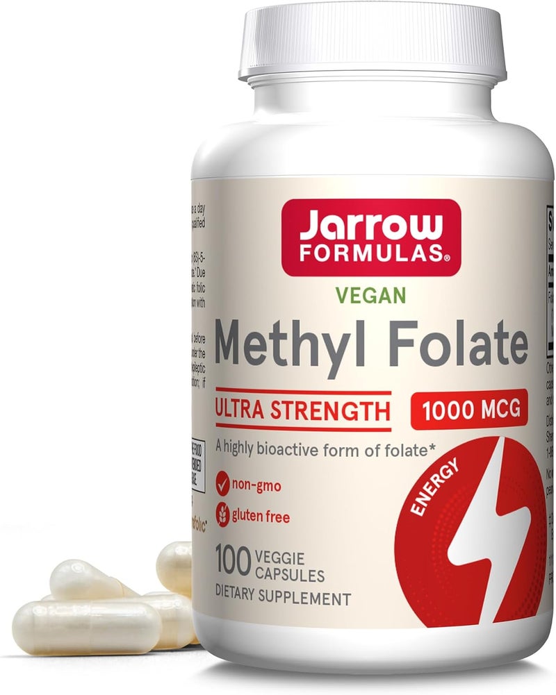 jarrow formulas Methyl Folate Ultra Strength 1000 MCG for Energy Support - Image 1