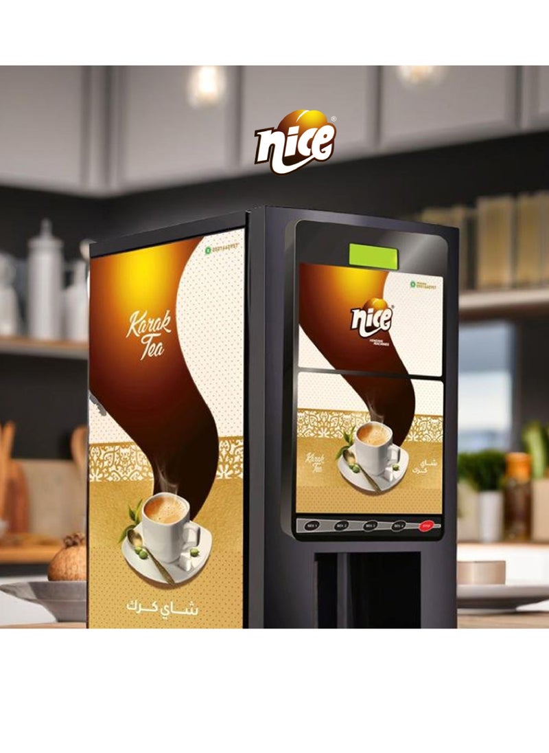 Café Plus- 4 Option Tea and Coffee Machine for Minimarket, Supermarket and Small Offices- Automatic Coffee vending Machine- Water Tank with 3 Ltr Capacity 2000Watt