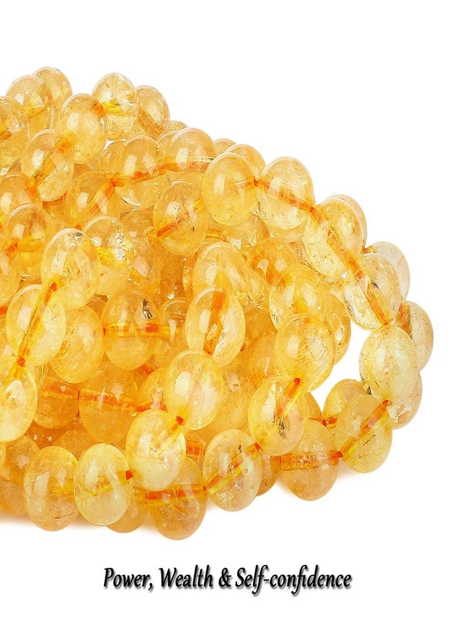 BONNY BOXX 70PCS Natural 8MM Healing Gemstone, Citrine Energy Stone Round Loose Beads, Semi-Precious Crystal Beads with Free Elastic String for Jewelry Making DIY - Image 4