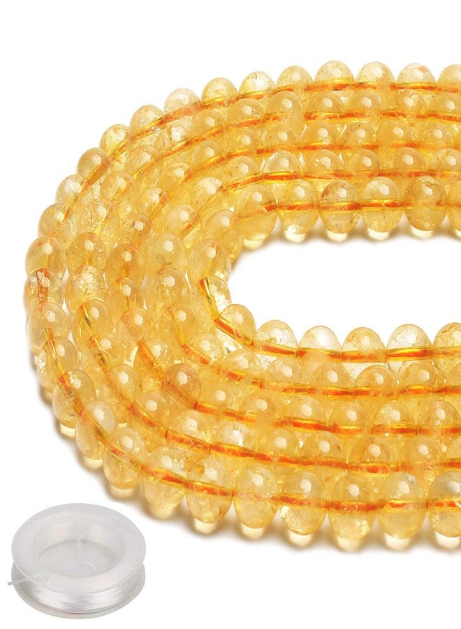 BONNY BOXX 70PCS Natural 8MM Healing Gemstone, Citrine Energy Stone Round Loose Beads, Semi-Precious Crystal Beads with Free Elastic String for Jewelry Making DIY - Image 1
