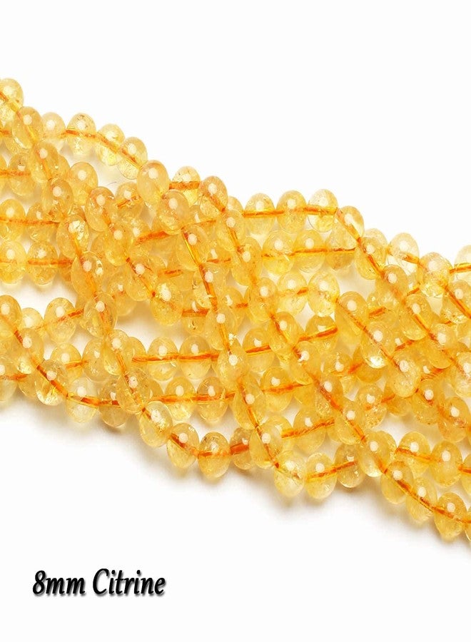 BONNY BOXX 70PCS Natural 8MM Healing Gemstone, Citrine Energy Stone Round Loose Beads, Semi-Precious Crystal Beads with Free Elastic String for Jewelry Making DIY - Image 5