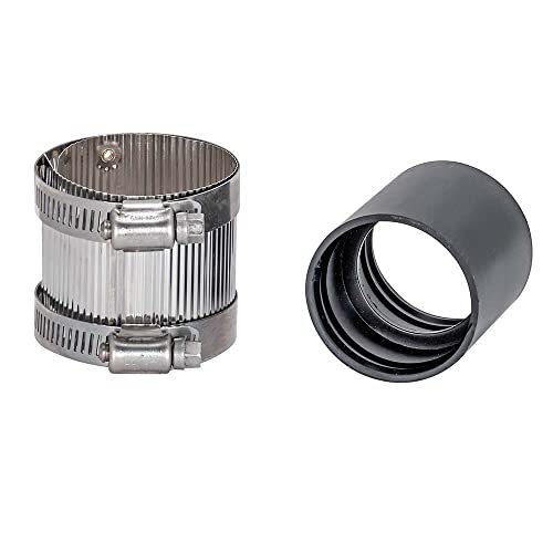 Eastman 1-1/2 Inch No-Hub Coupling with Stainless Steel Clamps, 43401 - Image 2