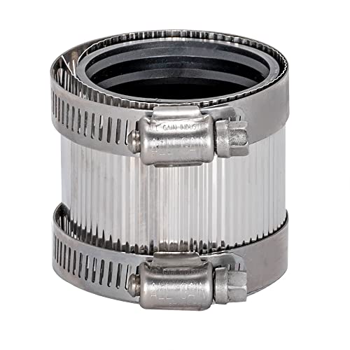 Eastman 1-1/2 Inch No-Hub Coupling with Stainless Steel Clamps, 43401 - Image 1