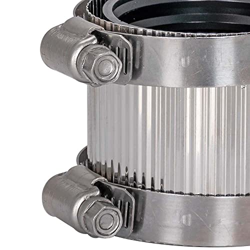 Eastman 1-1/2 Inch No-Hub Coupling with Stainless Steel Clamps, 43401 - Image 3