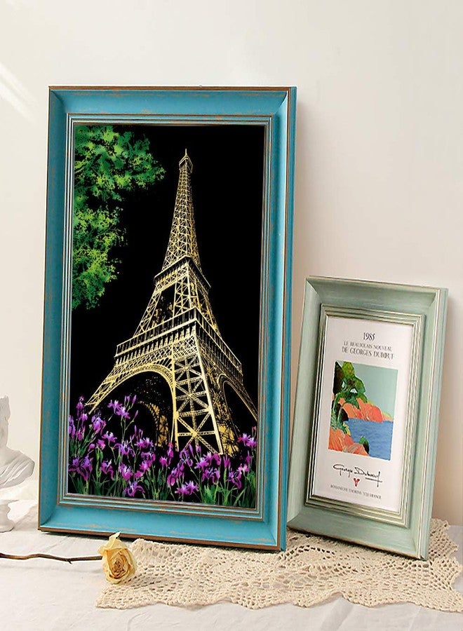 MIASTAR Scratch Painting Kits for Adults & Kids, Craft Art Set, Rainbow Scratch Art Painting Paper, Sketch DIY Night View Scratchboard, 16'' x 11.2'' Creative Gift with 6 Tools kit (Eiffel Tower / Big Ben) - Image 4