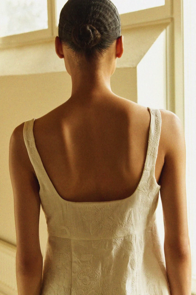 H&M Embroidered mini dress