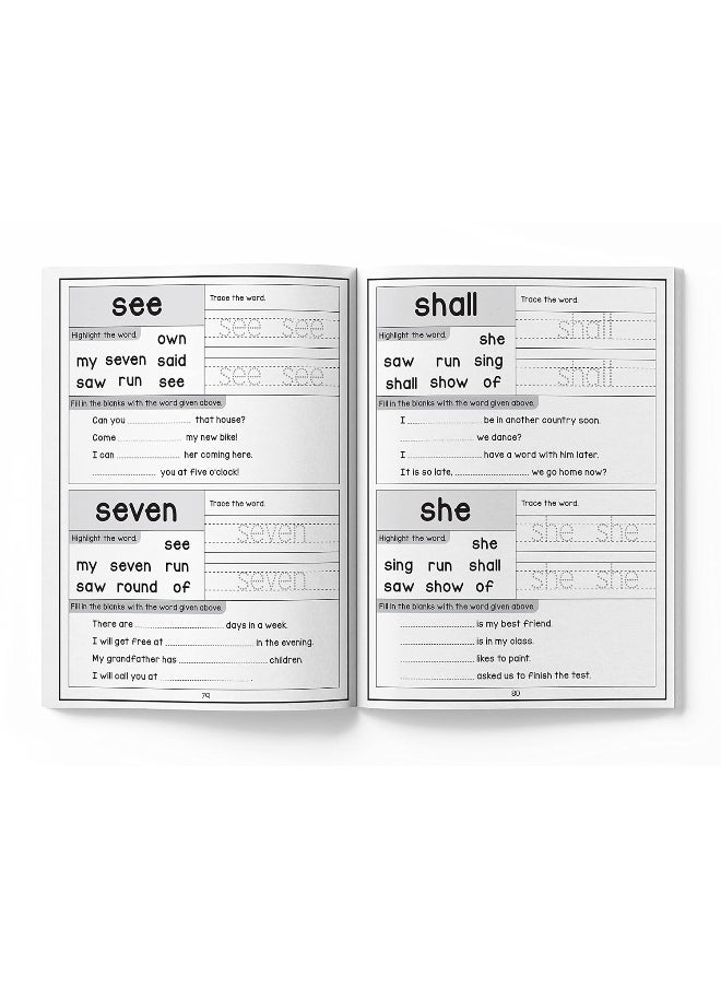 null - 201 Sight Words And Sentence (With 800+ Sentences To Read): Fun Activity Book For Children - Image 1