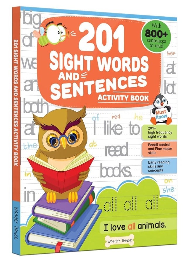 null - 201 Sight Words And Sentence (With 800+ Sentences To Read): Fun Activity Book For Children - Image 1