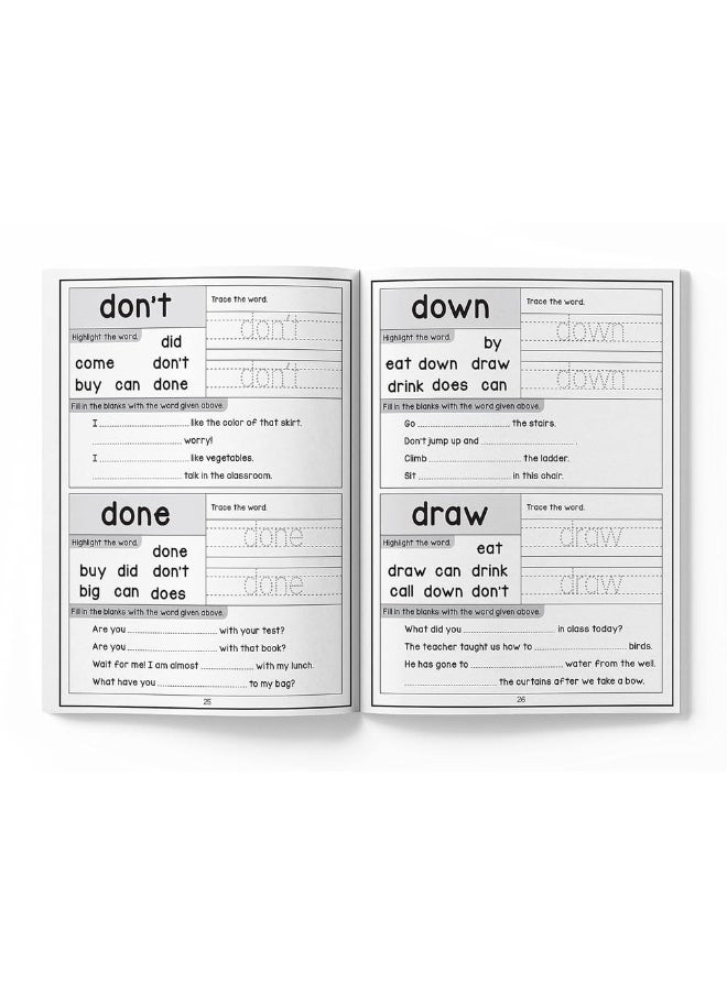 null - 201 Sight Words And Sentence (With 800+ Sentences To Read): Fun Activity Book For Children - Image 1