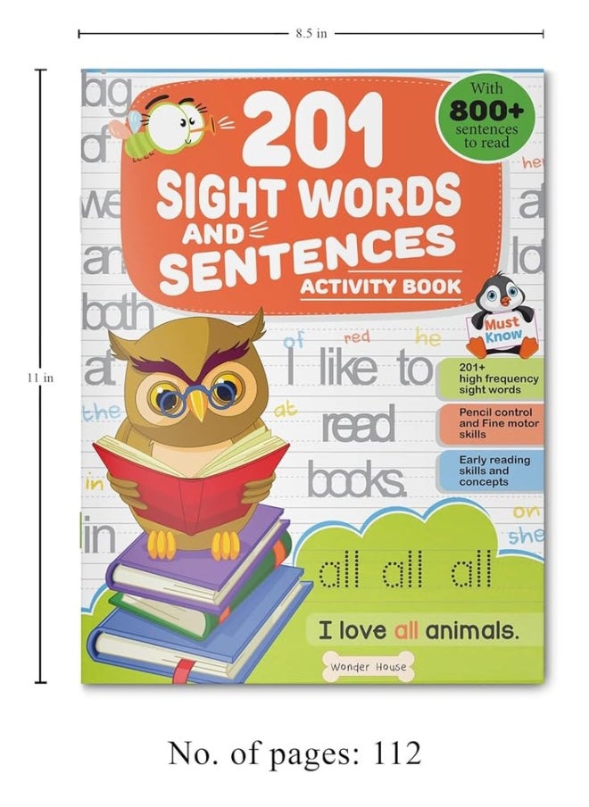 null - 201 Sight Words And Sentence (With 800+ Sentences To Read): Fun Activity Book For Children - Image 1