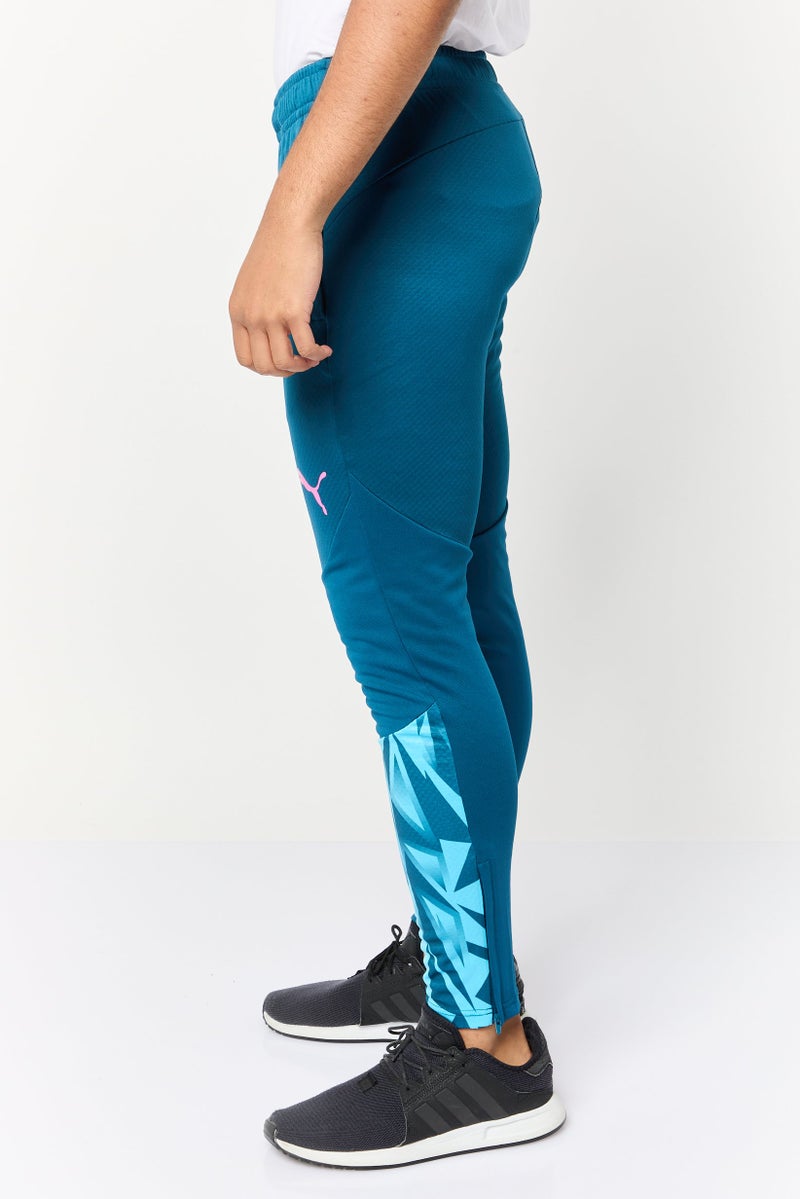PUMA Men Slim Fit Running Sweatpants, Teal Blue - Image 3