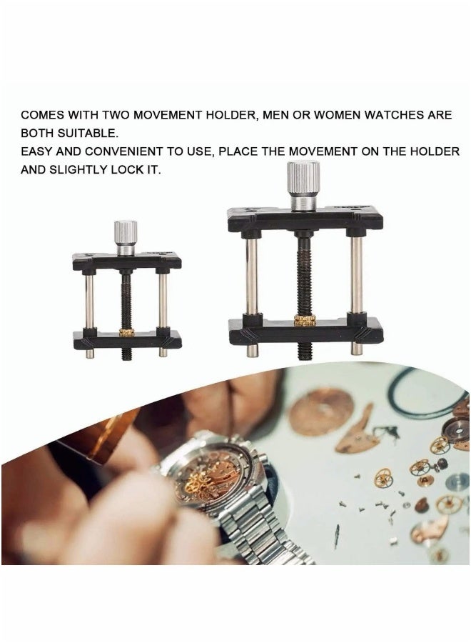 Watch Movement Holder, Watch Repair Accessory, Watch Movement Fixed Base Set Repairing Accessory Tool for Home Use Watchmakers Business Use Watch Repair 2pcs - Image 2