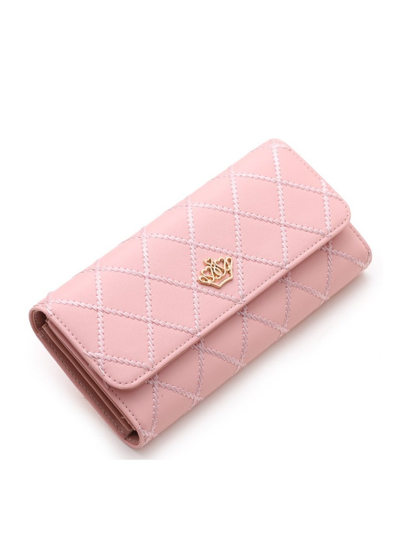 Large Capacity Women's Wallet Fashionable Long Leather Clutch Bag Mobile Phone Bag - Image 1