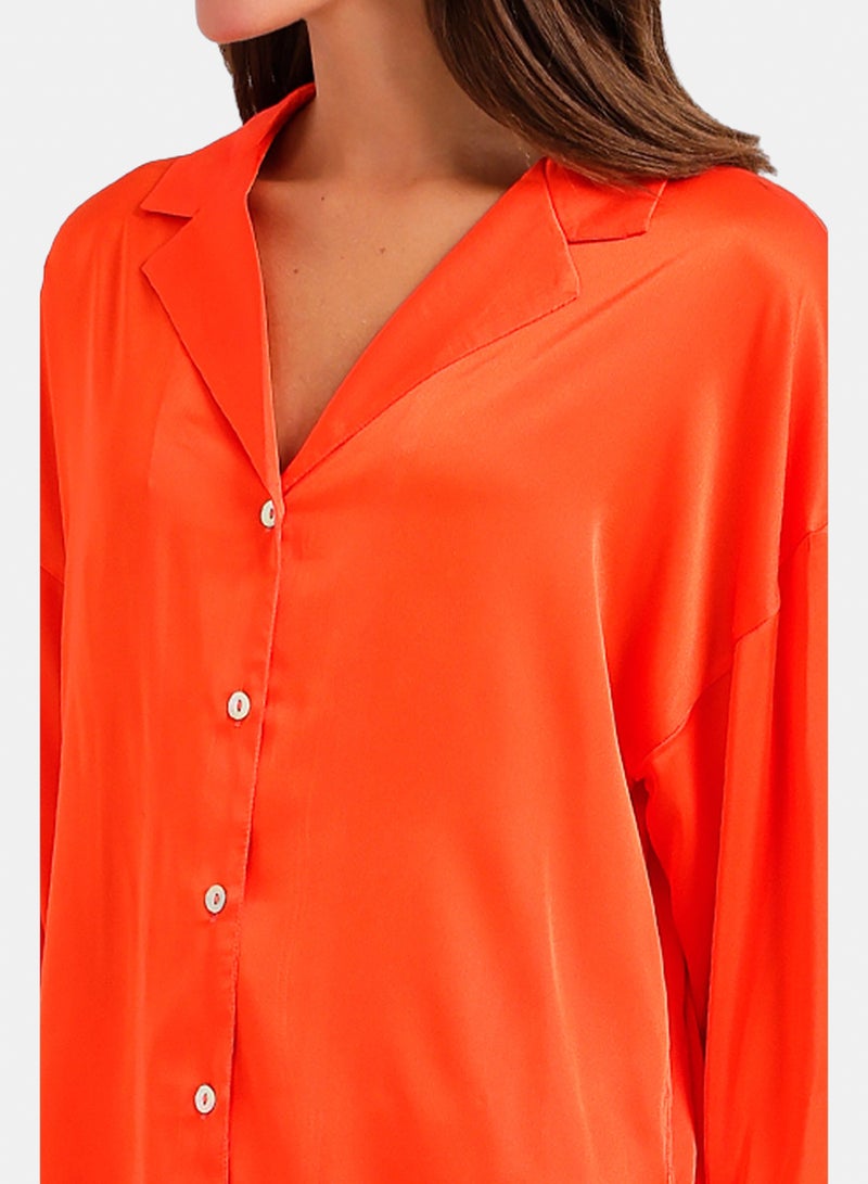 Carina Contrast-Button Satin Set - Image 5