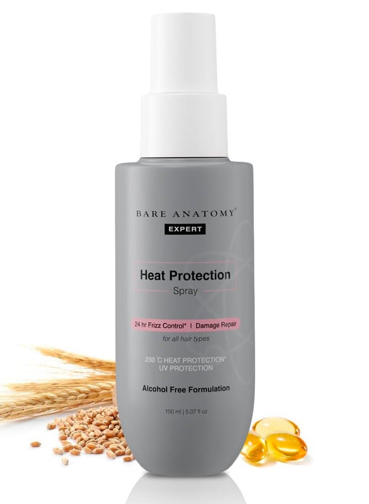 Bare Anatomy Heat Protection Spray Serum Controls Frizz for up to 24 Hrs 150ml - Image 1