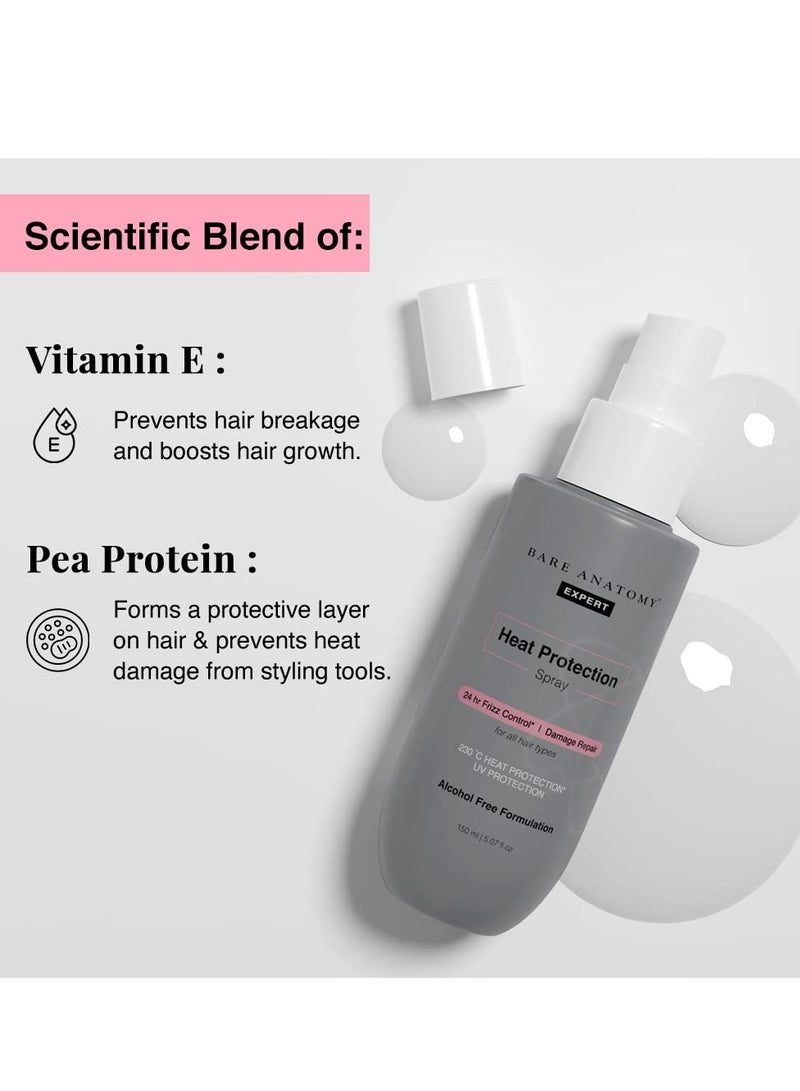 Bare Anatomy Heat Protection Spray Serum Controls Frizz for up to 24 Hrs 150ml - Image 4
