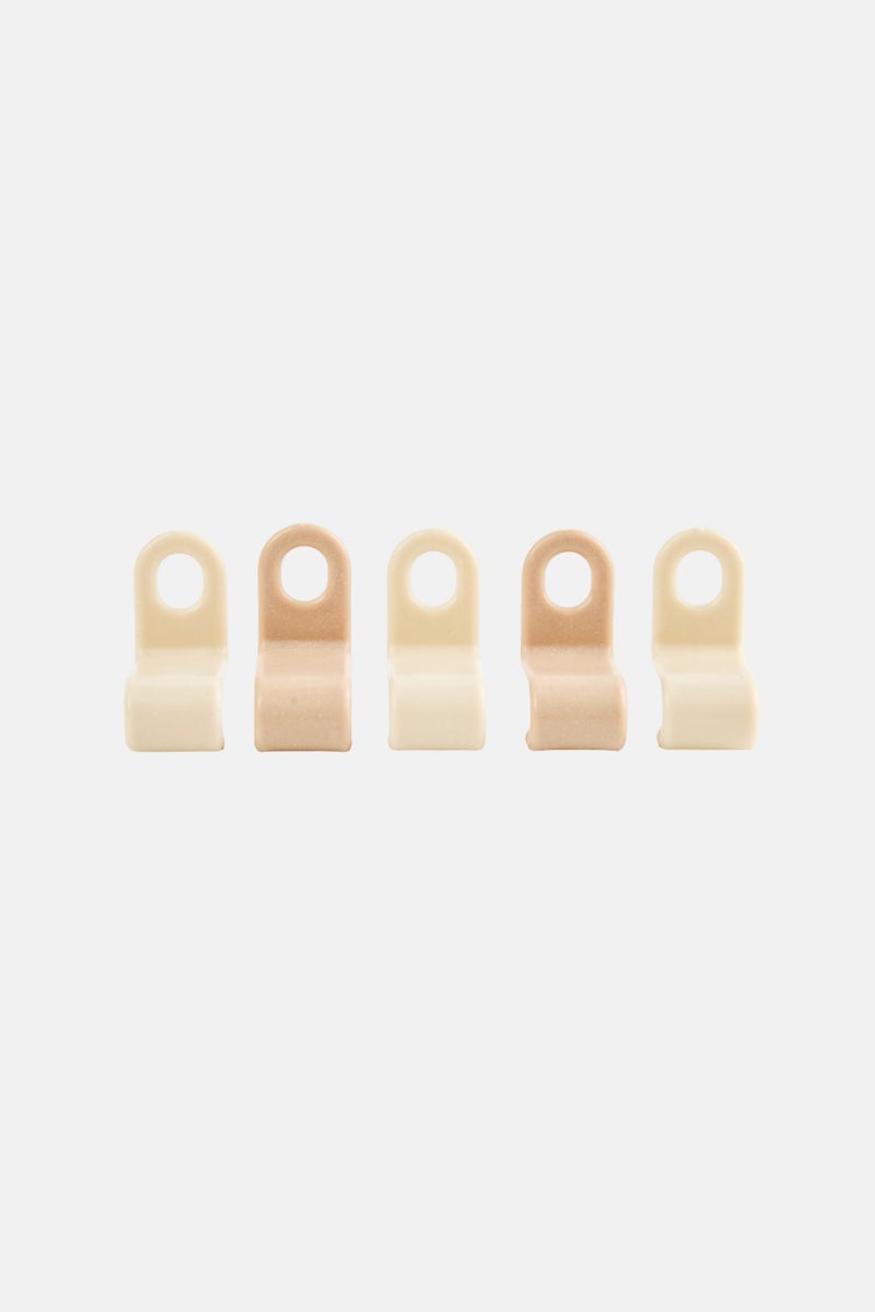Muy Mucho 5 Pieces Plastic Hooks For Hanger, Beige - Image 1