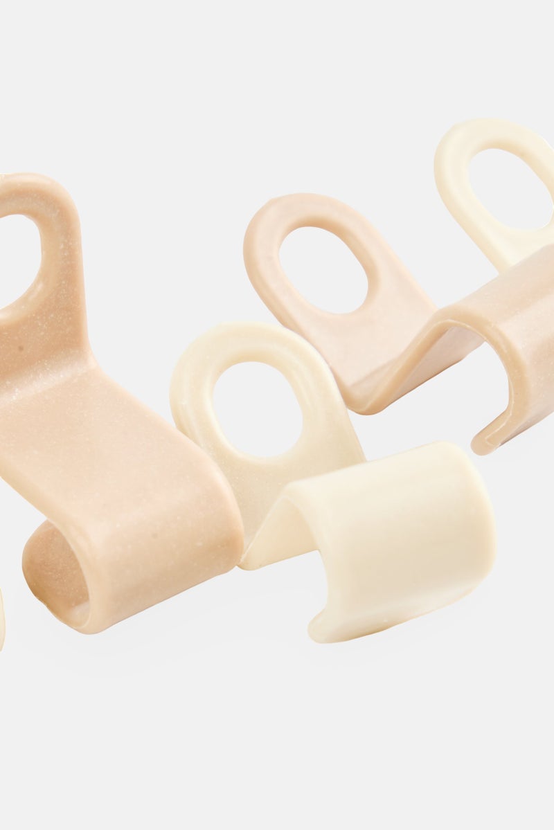 Muy Mucho 5 Pieces Plastic Hooks For Hanger, Beige - Image 3