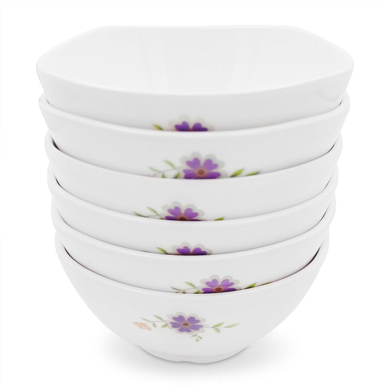 Superware | Pure Melamine | Katori Set - Daffodils 3.75” (6 nos.) | Stain Free, Glazed Finish - Image 2