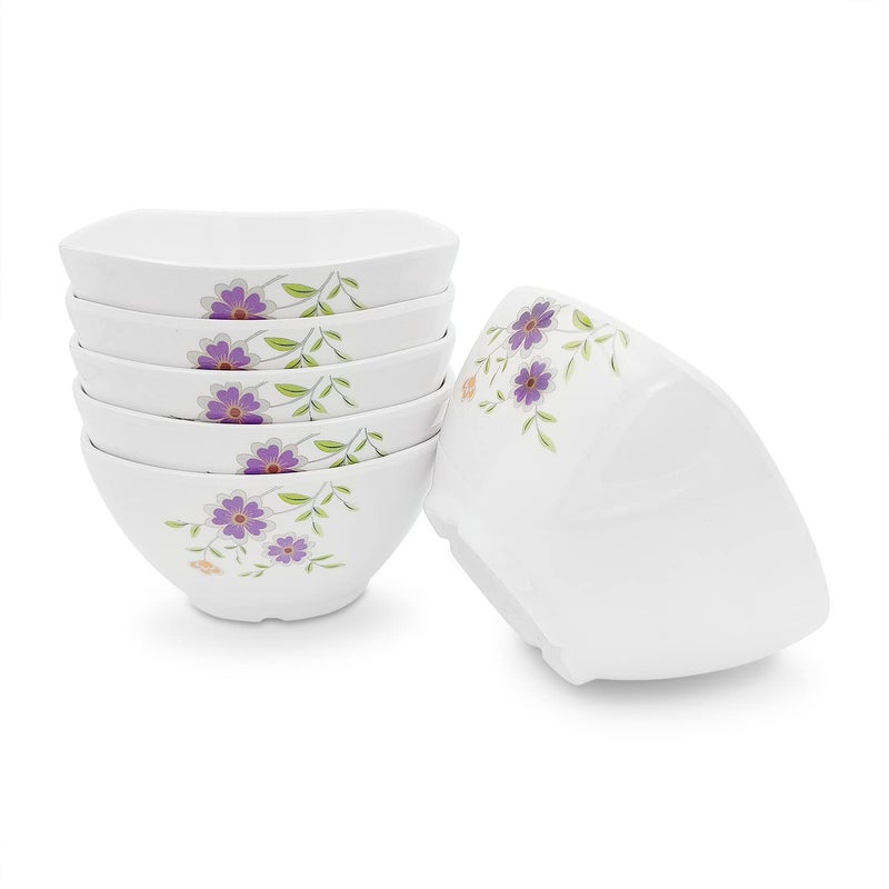 Superware | Pure Melamine | Katori Set - Daffodils 3.75” (6 nos.) | Stain Free, Glazed Finish - Image 3