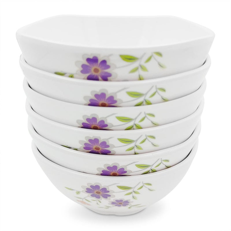 Superware | Pure Melamine | Katori Set - Daffodils 3.75” (6 nos.) | Stain Free, Glazed Finish - Image 1