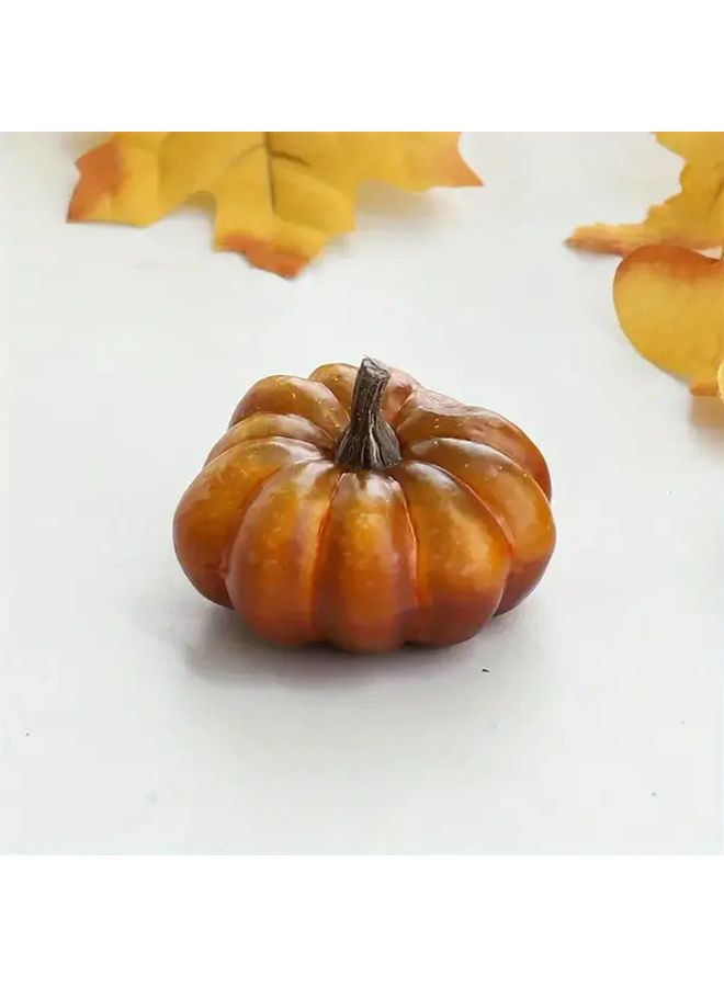 Colourful 9pcs Simulation Pumpkin Decor Set for Halloween Thanksgiving Christmas Party - Image 2