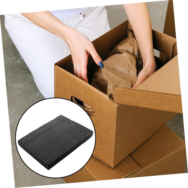 Operitacx Black Foam Insert Cube Tearable Shockproof Packing Foam Board for Electronics Glassware and Storage Cases for Secure Transport - Image 3