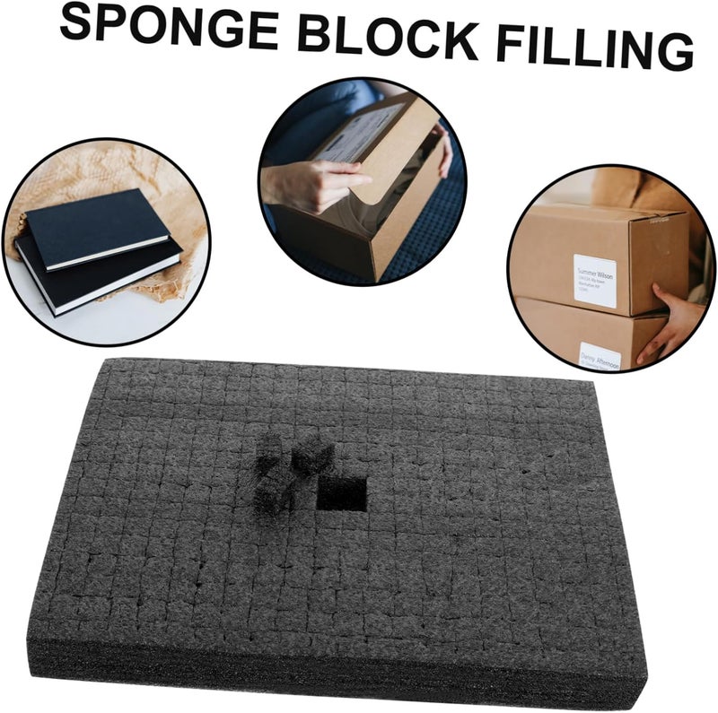 Operitacx Black Foam Insert Cube Tearable Shockproof Packing Foam Board for Electronics Glassware and Storage Cases for Secure Transport - Image 5