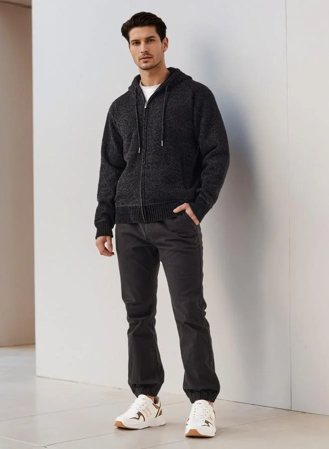 سبلاش فيڤ هودي رجالي محبوك بنقوش من البوليستر