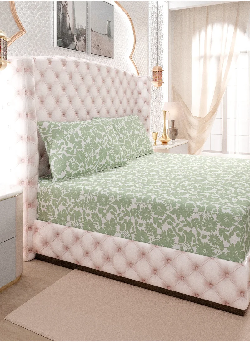 حس اللون ملاءة سرير مزدوجة مقاس 144TC من Color Sense – أخضر
