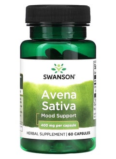 SWANSON Swanson, Avena Sativa, 400 mg, 60 Capsules 