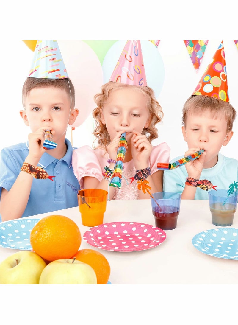 SYOSI أساور محمولة متنوعة، 10 قطع أساور ثعبان مرصعة بالترتر، أساور حيوانات قابلة للضغط، أساور رائعة لحفلات الهدايا - Image 2