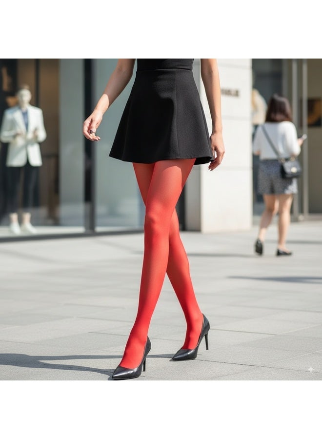 السوك الشكلية المتصلة باللون الأحمر المات، الجذور الشكلية الضيقة للارتداء الخارجي، أحجام موحدة - Image 2