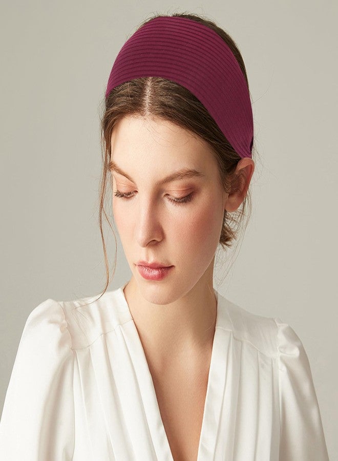 ACO-UINT Red Headband for Women, Boho Wide Headbands Thick Headbands with Teeth, Large Head Bands for Women's Hair Turban Hairbands Hair Accessories for Women - Image 3