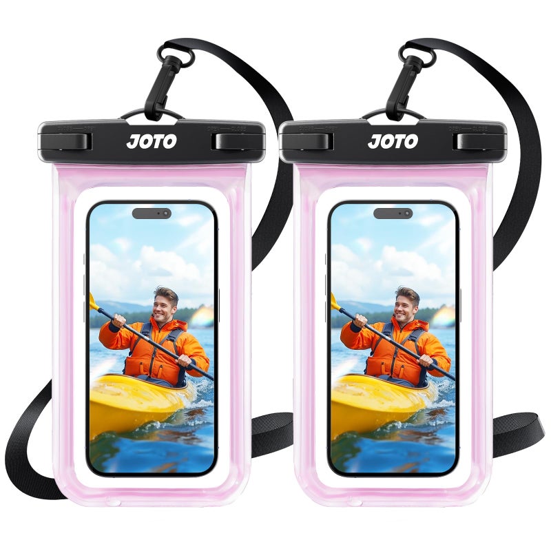 JOTO Waterproof Phone Pouch IPX8 Universal Waterproof Case Dry Bag Phone Protector for iPhone 17 16 15 14 13 12 11 Pro Max Air Plus XS XR X 8 Galaxy S23 S22 S21 S20 Pixel Up to 7" -2 Pack, Clear - Image 1